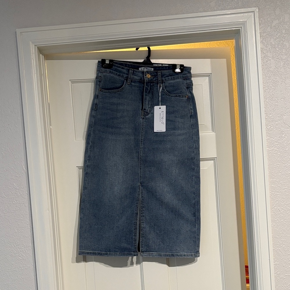 Denim Midi Skirt Never Worn!